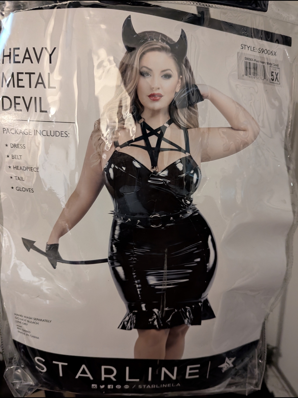 Starline Heavy Metal Devil Costume - Black NWT